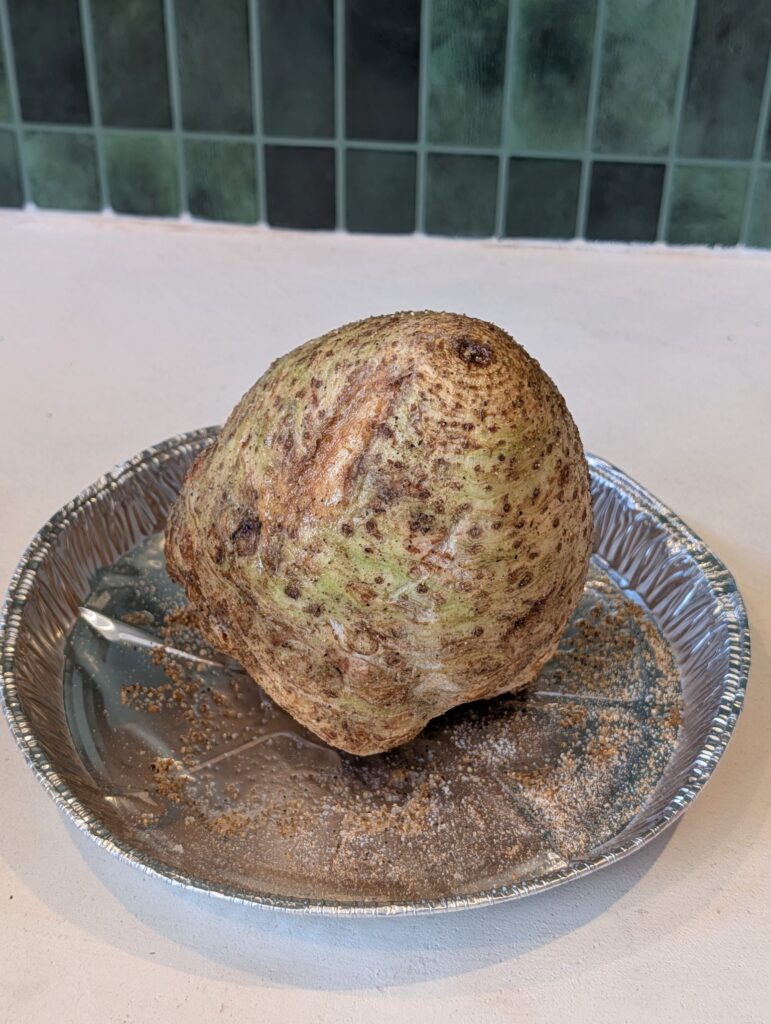 geblakerde en gelakte knolselderij BBQ