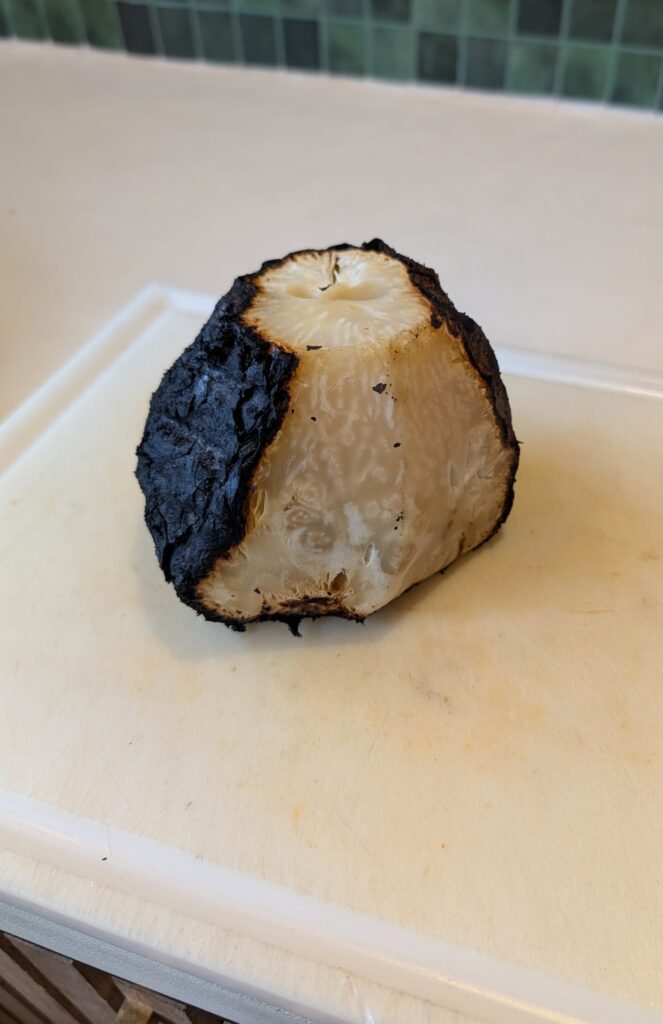 geblakerde en gelakte knolselderij BBQ